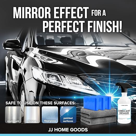 JJ Care Clay Bar Kit - Includes 3 Car Clay Bars for Auto Detailing (3x100g) + 16.9 fl. oz Clay Bar Lubricant + 2 Microfiber Cloths for Scratch-Free Finishing, Essential Clay Bar Kit for Car Detailing