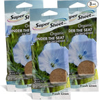 Super Sheet, Organic Under the Seat Car Air Freshener, Long Lasting Fragrance, Fresh Linen Scent, 3 Pack