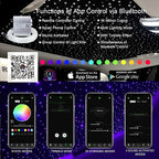 AKEPO Twinkle Fiber Optic Lights kit APP Control with Music Mode for Star Ceiling Sky Light Car Home Use, RGBW Light Engine+Optical Fiber Cable 460pcs of 9.8ft/3m(0.03+0.04+0.06in)+28key Remote