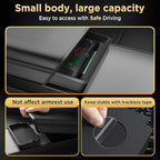 for Tesla Model Y Juniper(2025-2026) & Model 3 Highland(2024-2026) Center Console Organizer [Slide Smoothly & Carbon Fiber] Sunglasses Cup Holder for Tesla Model 3 Model Y Accessories Black