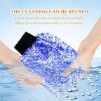 2PCS Car Wash Mitt, 11"×8" Cyclone Microfiber Cleaning Mitt for Cars, Scratch-Free & Lint-Free, Double Sided Automotive Washing Gloves, Universal Auto Cleaning Supplies (Blue+White)