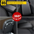 AOMSAZTO Leather Center Console Armrest Cover for 2020-2023 Corolla Toyota Black
