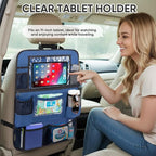 BALEINE Backseat Car Organizer, Back Seat Car Organizers and Storage, Kick Mats Back Seat Protector, Travel Accessories for Most Automotive (1 Pack, Navy)