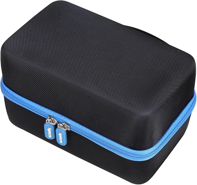 Aproca Case Compatible with EYYA Handheld Cordless Car Vacuum Cleaner, Portable Storage Hard Bag for Accessories - Black with Blue Zipper (Case Only)