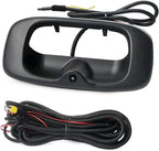 Tailgate Handle Backup Camera Compatible with 1999-2006 Chevy Silverado GMC Sierra 1500 2500 3500 HD Waterproof Reversing Rear View Back Up Camera, Tailgate Handle Backup Kit Replaces# 15228541