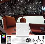 CHINLY 550pcs Starlight Headliner Kit, Upgraded Twinkle Lights, RGBW Fiber Optic Lights, Car Star Lights for Ceiling Car Theater, 0.03in 9.8ft