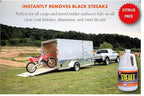RVTECH Streak-X Cargo + Enclosed Trailers Instant RV Black Streak Remover - Race Hauler Stain Smoke Soot Bird Dropping Sap Brake Dust Tar Pro-Strength Cleaner Wash | 1 Gallon