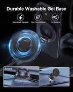 Baseus for Magsafe Car Mount, Vacuum 119LBS Magnetic Suction Cup Phone Holder for Car, 720° Adjustable Foldable Cell Phone Holder with Reusable Washable Gel for Car & for iPhone 17 16 15 14 13 Pro Max