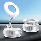 Vacuum Magnetic Phone Holder for Car 360° Adjustable Magsafe Car Mount - Compatible All Smart Device Phone Mount, Secure GPS & Call, Magsafe Accessories & Car Stuff (White)
