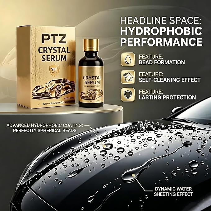 Serum – Advanced Graphene Ceramic Coating for Cars, 9H Graphene Coating for Auto Car Detailing, Gloss Hydrophobicty Anti Scratch - 3.38 Fl Oz (1Pcs)