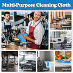 FIXSMITH Microfiber Cleaning Cloth, Shop Towels Bulk, 24 Pack Blue Microfiber Towels for Cars, All-Purpose Absorbent Cleaning Rags, Dust Cloth for Automotive, Mechanic, Garage, Bar, 12 x 11 inch