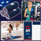 Hahafelt 2 Pack Car Seat Towel Covers Athletic Running Towel Performance Microfiber Post Workout Sweat Washable Cover Non Slip for Seat Outdoor Sport (USA)
