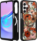 for Samsung Galaxy A16 5G Phone Case - Compatible with MagSafe Women Girls Cute Magnetic Protective Cover Girly Kawaii Mushroom Flower Heavy Duty Shockproof Design for Samsung A16 5G Case