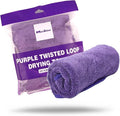 Maxshine Universal Purple Microfiber Drying Towels (24” x 36”, 600GSM) | Single Twisted Loop Plush Towels | Ultra-Absorbent Streak-Free Cloths for Car Wash, Drying & Auto Detailing
