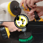 Bathroom Accessories - Power Scrubber Bathroom and Kitchen Brush Set - Cleaning Supplies - Drill Brush- Bath Mat - Shower Cleaner - Soap Scum, Mineral Deposits, Calcium, Hard Water, Rust Stains