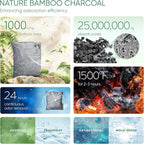 Activated Charcoal Odor Absorber,Large 4x500g w Hooks Nature Odor Eliminator for Strong Odor,Bamboo Charcoal Air Purifying Bags,Moisture Absorbers for Fresh Home Car Closet Pet,Smoke Room Deodorizer