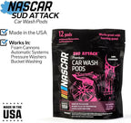 NASCAR - SUD Attack Car Wash Pods - Foaming Car Wash Soap (Works with Foam Cannons, Foam Guns or Bucket Washes) Safe for Cars, Trucks, Motorcycles, RVs & More (Makes 48 Gallons)