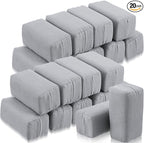 20 Pack Microfiber Applicator Pads - Suede Car Detailing Sponges for Ceramic Coating, Wax & Graphene Spray - Reusable Coating Applicator Pads for Cars, Metal & Plastic Trim