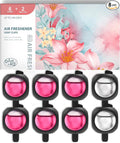 DRIVEJOY Car Air Freshener Vent Clips, 8PK, 6 Peach, 2 New Car Scent, Fresheners for Men Women, Up to 240 Days, Long Lasting Air Freshener, Odor Eliminator
