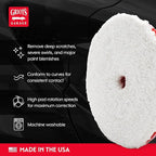 Griot's Garage BOSS 6.5” Microfiber Pads for Car Polishing and Detailing, Buffing Pads for Moderate and Severe Scratch Removal, Set of 2