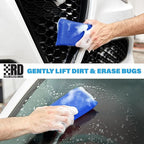 Bug Sponge for Car Washing (6 Pack) — Bug and Tar Remover for Cars - Ultra Soft Mesh Car Wash Sponge Non-Scratch
