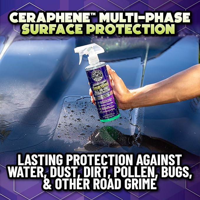 Chemical Guys Raging Rhino Waterless Car Wash And Quick Detailer Spray And Wipe Exterior Cleaner 2 Pack (20 Oz Each) With 6 Premium Microfiber Towels