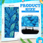 Hahafelt 2 Pack Car Seat Towel Covers with Storage Bag, 63 x 32 Inch Universal Non Slip Waterproof Sweat Protector for Car Truck, Gym Swimming Running, Machine Washable (Blue Leaves)