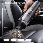 Apical Life Handheld Vacuum Cleaner, EV1396 Cordless 100W 16000Pa Strong Suction with 14–24 Min Runtime, Multi-Nozzle Design & Floor Brush for Home Cleaning, Car Detailing & Tight Spaces