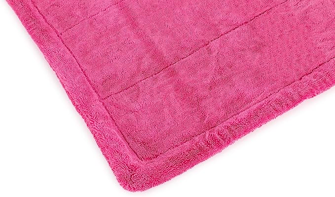 The Rag Company - The Liquid8r M22 Drying Towel - 70/30 Blend, Microfiber, High Absorbency, 20in x 20in - Pink