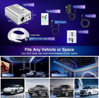 VASTFIRE Starlight Headliner Kit - 500pcs 0.03in 9.8ft Fiber Optic Star Lights for Car with 16W RGBW, Twinkle/Meteor Music Sync, APP/Remote Control for Car Roof/Bedroom Ceiling