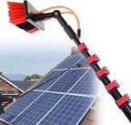 Window Cleaning Telescopic Pole, Water Fed Extendable Brush for Conservatory Roof Cleaning Photovoltaic Panel Cleaning/Window Clean (3m/9.8ft 50Cm Brush Head)