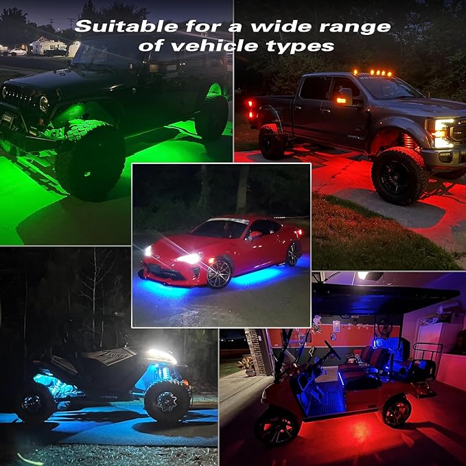 1 Pod Replacement Damaged Pod for Segmented RGB LED Rock Lights 12v Underglow Light Multicolor Waterproof Neon for Jeep Trucks ATV UTV Golf Cart Offroad Pickup RZR SXS