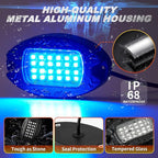 1 Pod Replacement Damaged Pod for Segmented Metal RGB LED Rock Lights 12v Underglow Light Multicolor Waterproof Neon for Jeep Trucks ATV UTV Golf Cart Offroad Pickup RZR SXS