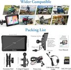 Carpuride W702 for Motorcycle, 7 inch Waterproof Touchscreen, Portable Carplay/Android Auto GPS Navigation for Motorbike, Support Dual Bluetooth, Car GPS, Siri, G00gle Assistant, TF-64G