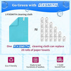 FIXSMITH Shop Towels-800 Pack, Multi-Functional Shop Rags, 12 x 16 in Microfiber Cleaning Cloth, Highly Absorbent Cleaning Rags, Cleaning Towels for Car Kitchen Home Office