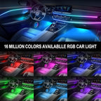 Dreamcolor Acrylic Interior Car Light 10 in 1 Automotive Ambient Light Kits with APP Control 16 Million Color 175 inches Fiber Optic Car LED Strip Light, RGB Music Sync Neon Light Kits