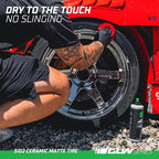 3D GLW Series SiO2 Ceramic Matte Tire Shine | Deep Matte Finish Tire Protectant | Hydrophobic & UV Resistant | Anti-Fade, No Sling | Pro Car Detailing |16 oz