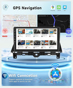 8 CORE 4G+64G Car Radio Stereo for Honda Accord 2008-2013 with Wireless CarPlay/Android Auto, 10.1 inch 1280 * 720P IPS Touch Screen Android 13 GPS WiFi Bluetooth 32-Band DSP SWC HD Camera