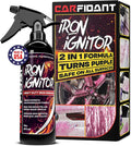 Carfidant Iron Ignitor - Iron Remover & Wheel Cleaner - Color-Changing Purple Decon Spray for Brake Dust, Rust, Fallout - Safe on Paint, Rims & Metal - Car Detailing - pH Neutral - 16oz