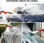 AUTODECO 35Pcs Car Wash Detailing Kit Cleaning Kits with Foam Gun Sprayer Collapsible Bucket Brush Large Wash Mitt Towels Complete Interior Exterior Car Washing Supply Set Black