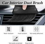 Car Interior Brush, Automotive Interior Dusting Brush, Car Accessories Interior Cleaning Brush,Detailing Brush Dusting for Car Interior, Dashboard, Air Conditioner Vents, Leather, Computer (Black)