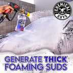 Chemical Guys CWS20764BB Basic Car Wash & Bucket Bundle - Extreme Bodywash & Wax Foaming Car Wash Soap, 64 oz (Half Gallon) Grape Scent + Heavy Duty Smoked Obsidian Black Detailing Bucket (2 Items)