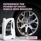 Magic Shield Iron Remover Spray for Cars 68oz – pH-Neutral Iron and Fallout Remover for Car, Motorcycle, RV & Boat | 5-Minute Reaction, Effective on Wheels & Paint | All-In-One Solution