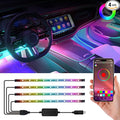 Car Led Lights Interior,Car Ambient Lighting,Inside Lights for Car,APP Control 16 Million Colors Music Sync,DIY Mode Multicolor Led Lights for Car Interior,Trucks,SUVs,12V USB Power