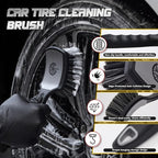 BMLEI Wheel & Tire Brush Set, 2 Pack Car Wheel Brush & Tire Cleaner Brushes, Soft Bristle Rim Brush and Stiff Tire Scrub Brush, Scratch-Free Wheel Cleaning Kit for Car Detailing, Trucks, SUVs