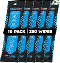 Fortress Car Interior Wipes (25 ct, Pack of 10) for Car Interior Cleaning, Dashboard, Seats, Detailing, and Steering Wheel [Travel Size] Skin-Safe Car Interior Cleaner Supplies