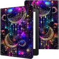 Case for 6" Kindle 11th Generation Case 2024/2022 Release,Leather Slim Folio Adjustable Stand Cover with Auto Wake/Sleep for Basic Kindle 2024/2022 11th Gen e-Reader,Purple Glitter Moon