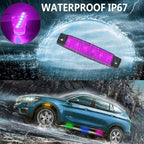 20 Pcs Purple LED Rock Strip Lights,Wheel Well Underglow Lighting Kits,Car Rock Lights Exterior Side Marker Lights for Wrangler Truck Golf Cart RV RV SUV Offroad