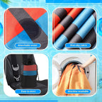 Hahafelt 2 Pack Car Seat Towel Covers with Storage Bag, 63 x 32 Inch Universal Non Slip Waterproof Sweat Protector for Car Truck, Gym Swimming Running, Machine Washable (Beach Palm Trees)
