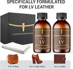 Leather Cleaner & Moisturizer Set for Louis Vuitton, Shine Your Louis Vuitton and Smell New, Gently Soften and Rejuvenate Vachetta Leather, Remove Stains & Cover Minor Scratches for All Luxury Brands